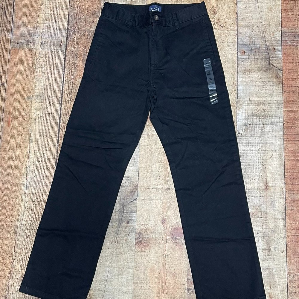 The Children's Place Boys' Chino Pant - Black - Size 10